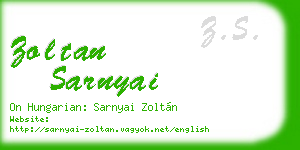 zoltan sarnyai business card