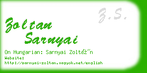 zoltan sarnyai business card